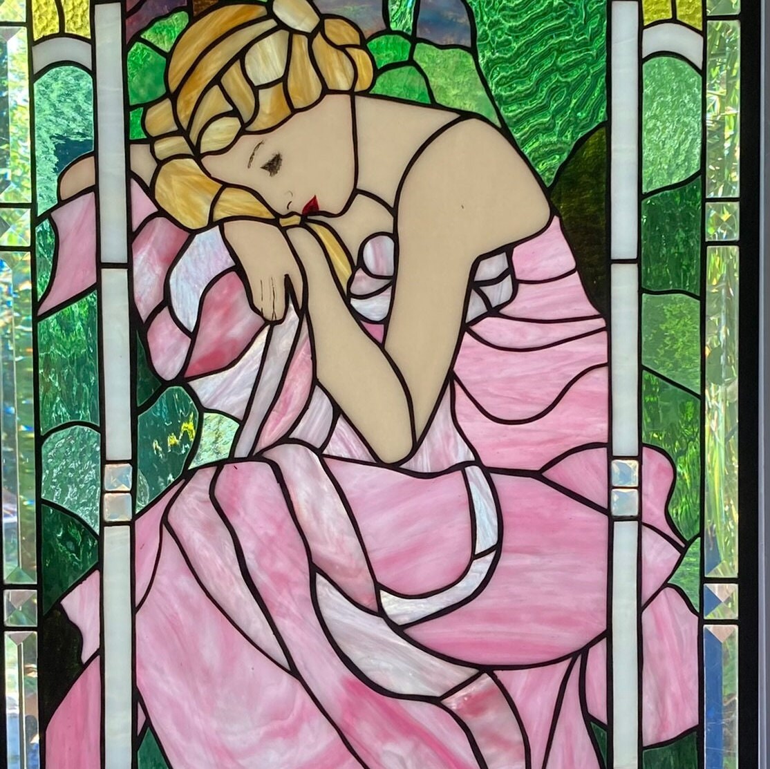 Custom Alphonse Mucha Stained Glass Panel - Etsy