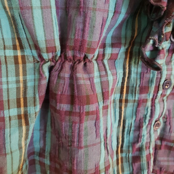 vintage Newport News ruffle blouse size 16 purple… - image 8