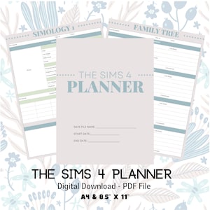 Sims 4 Planner (Color) | Log Book | Tracker | Instant Download