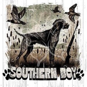 Southern Boy Png, Hunting Dog Png, Camouflage Png, Camo Dog Png, Retro Hunt Png, Camo Duck Hunting Shirt Png, Hunting Sublimation Design