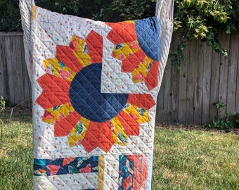 Handmade Floral Quilt: Ruby Star Society Throw Blanket