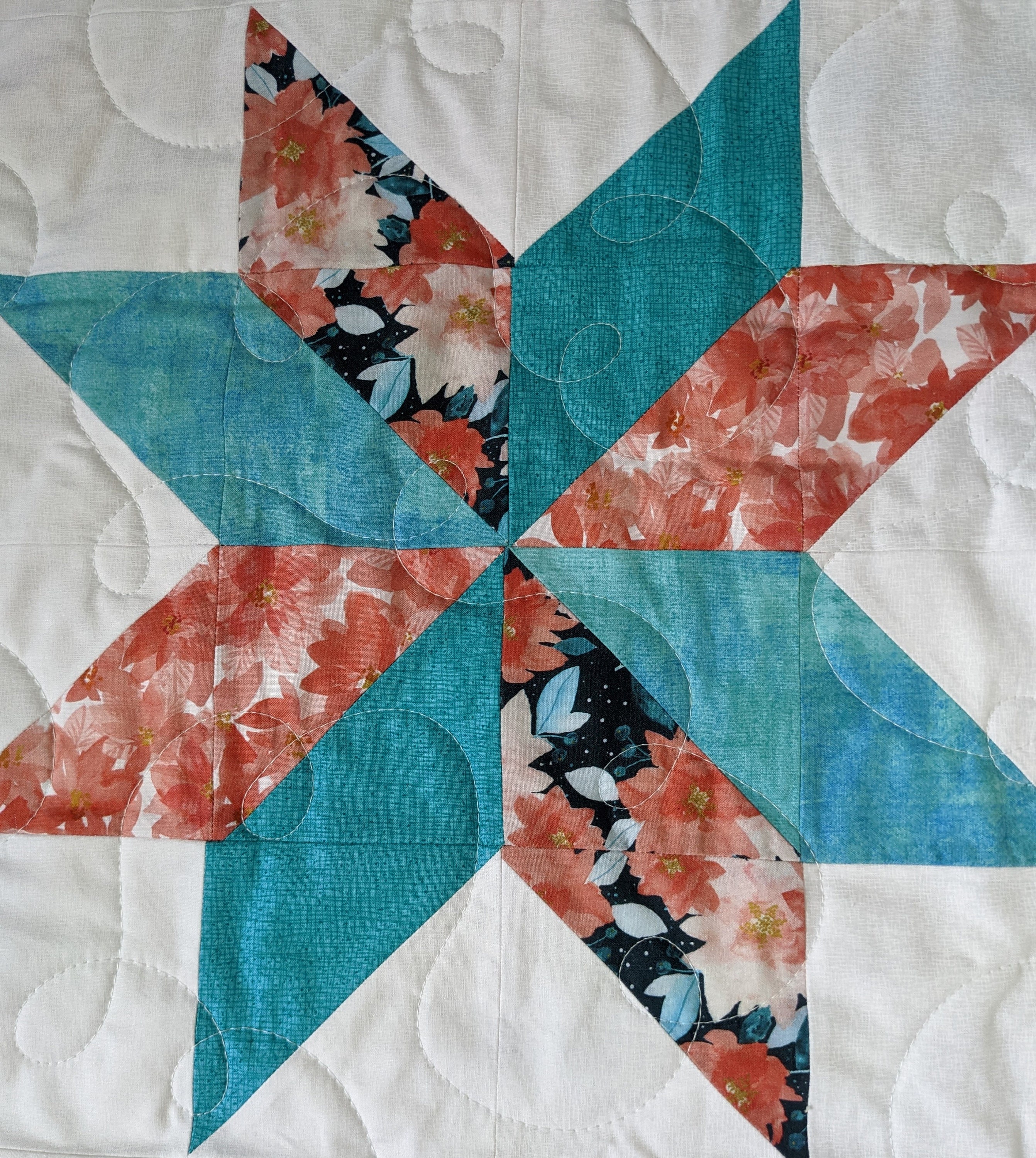 Modern Blue Pink and Floral Baby Quilt / Nursery Quilt / Baby Etsy