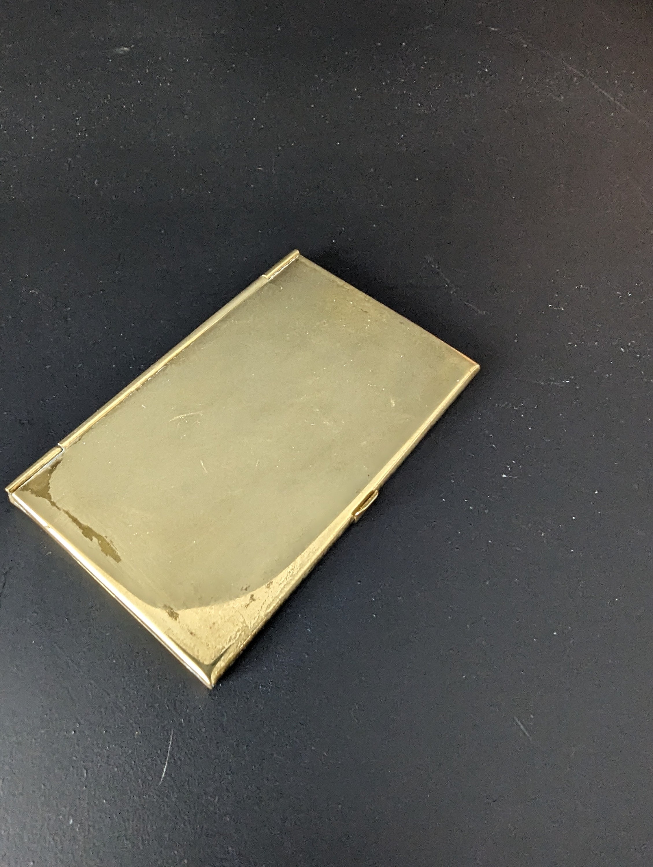 Solid Brass Engraved Business Card Case