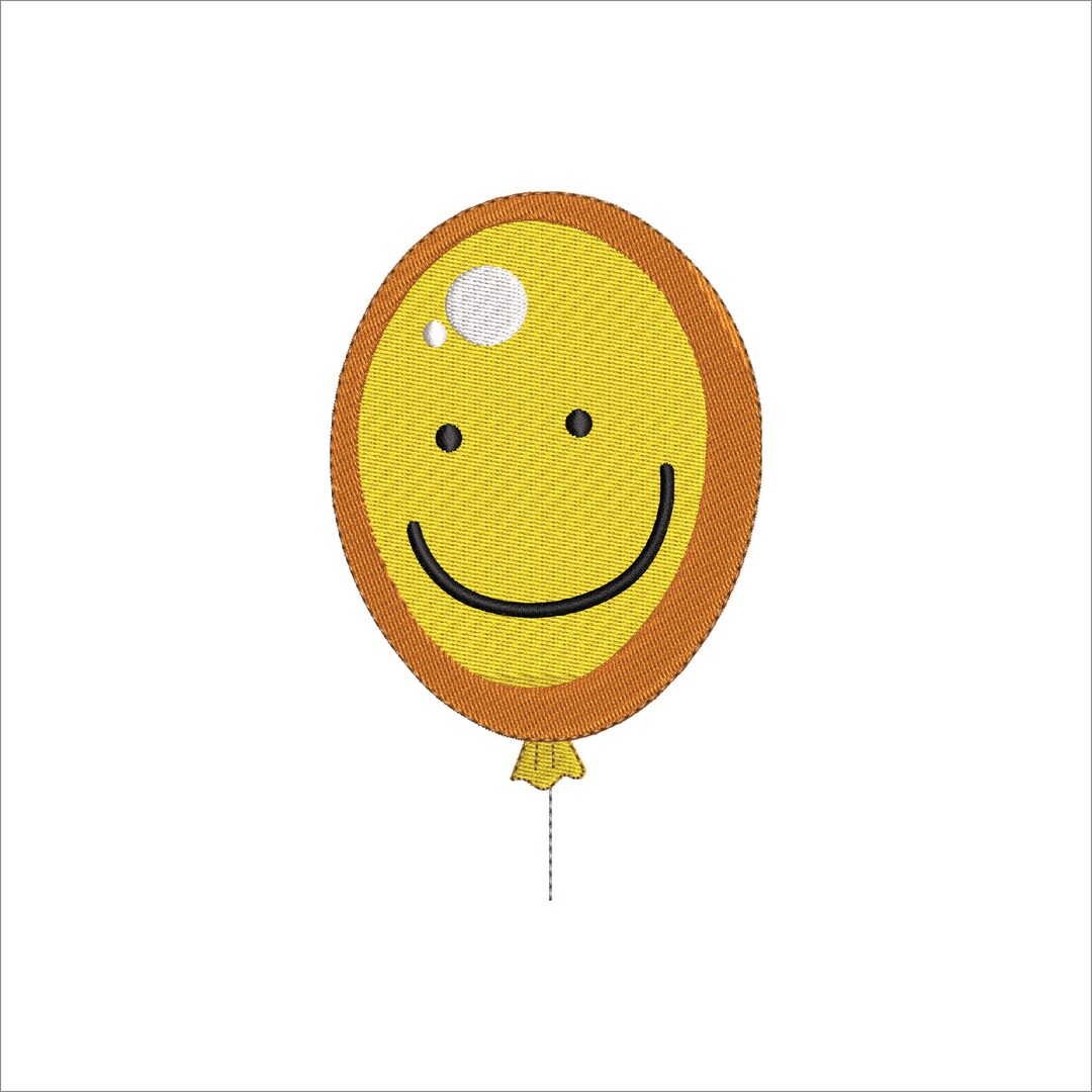 Balloon Embroidery Design 3 Sizes Instant Download Digital Etsy