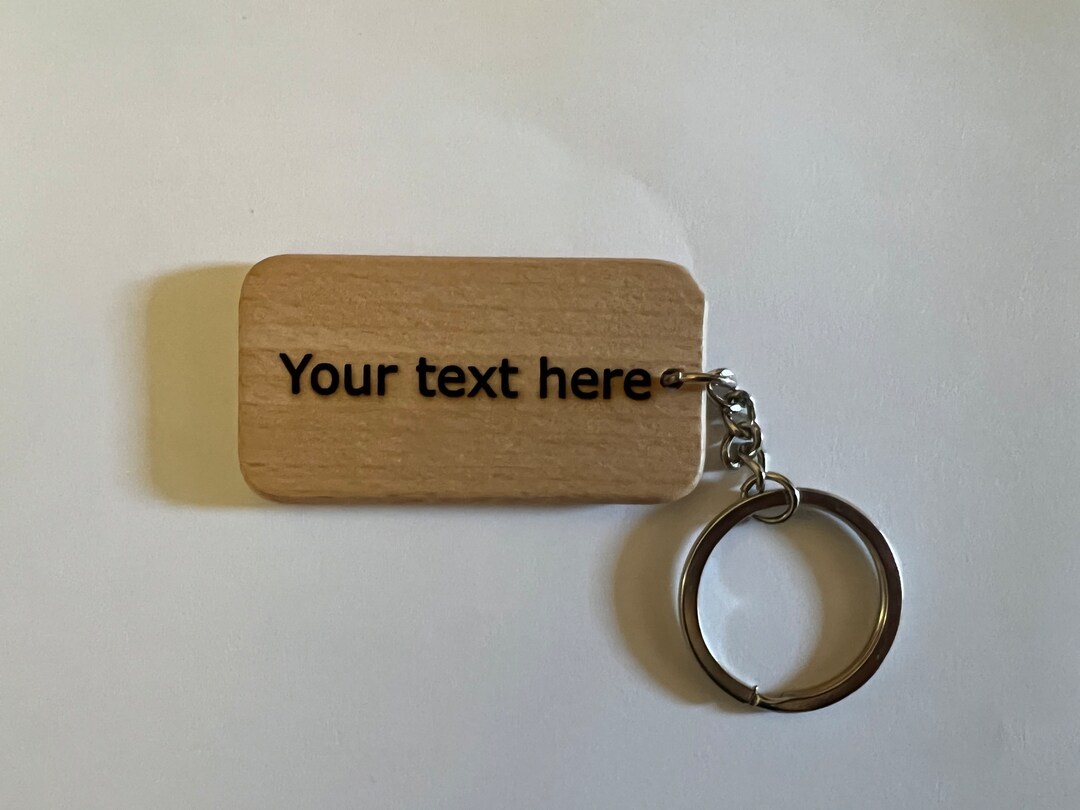Custom Wood Keychain Etsy