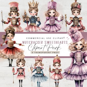 Nutcracker Clipart, ballet, Christmas Princesses, Cute Xmas Clipart, Instant Digital Download, Fairy Tale Png, Commercial Use Clipart