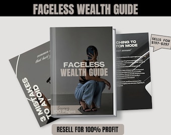 Faceless Digital Marketing PLR, faceless fortunes guide, MRR, master resell rights, ebook marketing, done for you, work from home, busy mom