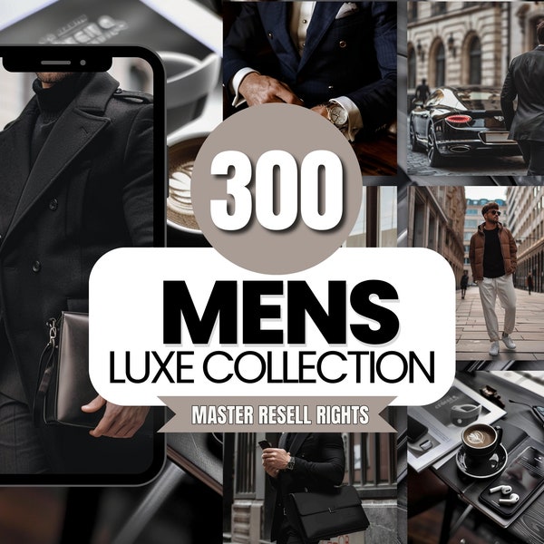 Herren Luxus Stock Bilder, Herren Gesichtslose Digital Marketing Story Folien, Stock Content MRR & PLR, Tik-Tok Lux Inhalt, Men Instagram