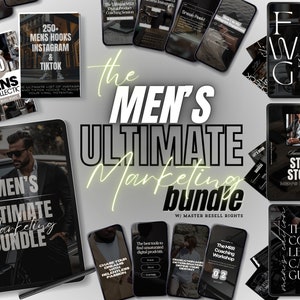 Mens Digital Marketing, Mens Reels Done For You, Mens social media content, Instant Download, Digital Marketing with MRR, PLR, Mens Faceless