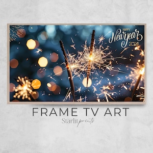 New Year&#39;s Samsung Frame Tv Art, Holiday Frame Tv, Digital art, New Year Decor, Winter Holiday, Instant Download, Happy New Year 2024, party