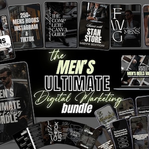 Digital Marketing for men, Mens Reels Done For You, Mens social media content, Instant Download, Digital Marketing with MRR, PLR, Faceless