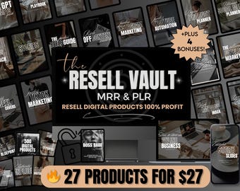 Faceless Digital Marketing Bundle | Resell Rights | Done For You Products | Passive Income | Aesthetic Digital Marketing | MRR Templates