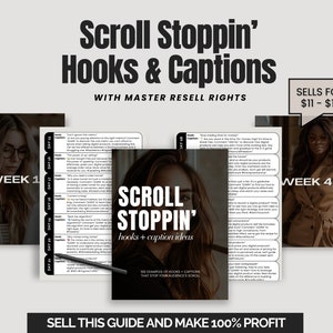 Scroll Stoppin Hooks and Captions, Instagram Reel Hooks And Captions, Social Media Hooks and captions, Video Hooks, Grow Your Instagram