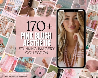 Pink Aesthetic Photos, Chic Faceless Stock Photos, Canva Template, Mockups, Instant Download, Images for Social Media, Branding, Feminine