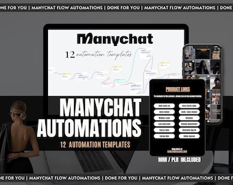 Manychat Automation Flows with Private Label Rights (PLR) and Master Resell Rights (MRR) | Passive Income | Templates | DM responses
