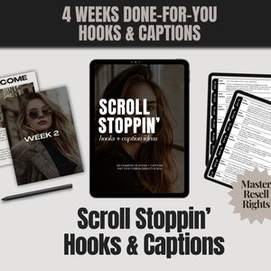 Scroll Stoppin’ hooks and captions plus bonus hooks! Scroll Stoppin Hooks and Captions, Instagram Reel Hooks And Captions, Social Media Hooks and captions, Video Hooks, Grow Your Instagram