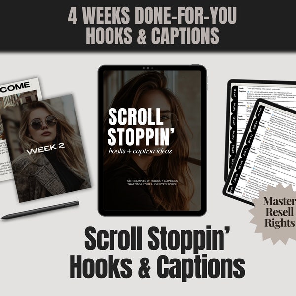 Scroll Stoppin Hooks and Captions, Instagram Reel Hooks And Captions, Social Media Hooks and captions, Video Hooks, Grow Your Instagram