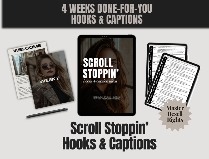 Scroll Stoppin’ hooks and captions plus bonus hooks! Scroll Stoppin Hooks and Captions, Instagram Reel Hooks And Captions, Social Media Hooks and captions, Video Hooks, Grow Your Instagram