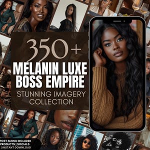 Melanin Photos, Luxury Stock Images for Social Media, Faceless Aesthetic, Digital Marketing for Women, Luxury, Black Women, MRR Resell