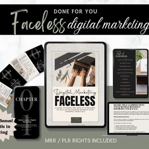 Faceless Digital Marketing: How to Sell Online, passive income, done for you, Master Resell Rights MRR and Private Label Rights PLR, ebook