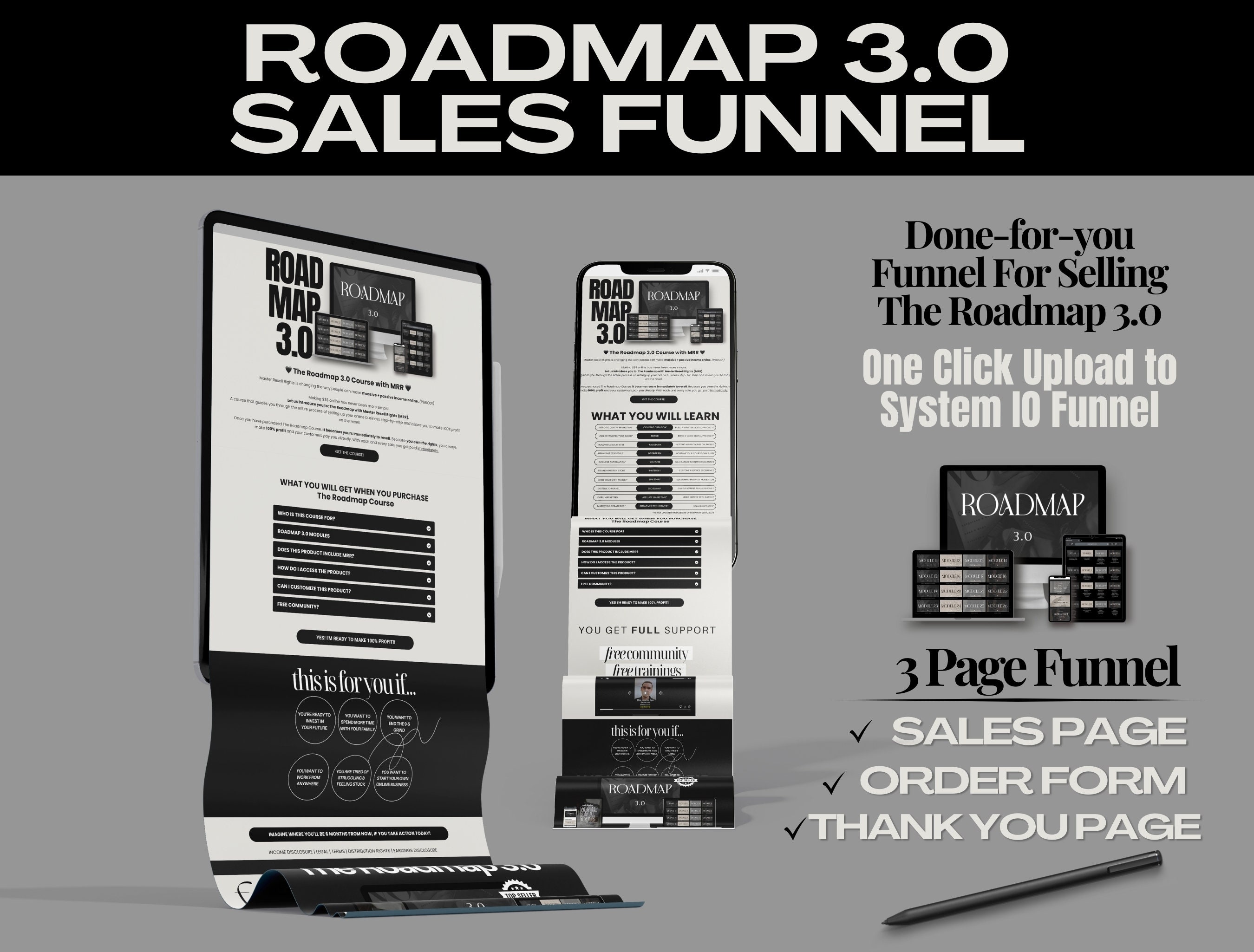 Clickfunnel Road Map Roadmap System IO Funnel, Funnel for Roadmap 3.0, Done-for-you Funnel ...