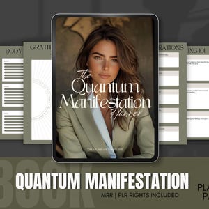Kvantmanifestationsplaneraren | Digital e-bok | Finansspårare | MRR digital produkt | Återförsäljningsrättigheter | Canva-mall | Digital rikedom