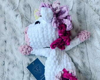 Mini Unicorn | Unicorn Lovey | Pink Unicorn | Unicorn Snuggler | Unicorn toy for kids | First Birthday Gift | Baby Shower Gift | Easter Gift