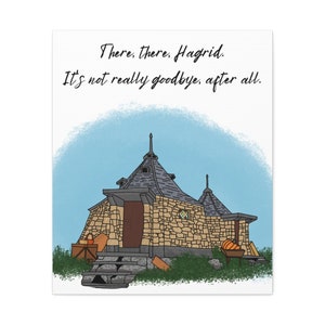Hagrid Hut Illustration Print Canvas Stretched, 1.5''