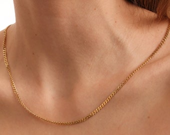 Bold Gold Curb Chain by SylphyMinimalist • Chunky Necklace • Thick Gold Necklace • Cuban Chain • Mom Necklace, Gift for Her