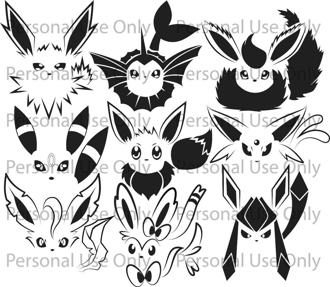 Spire's eeveelutions outline Blank Template - Imgflip