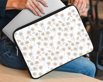 Floral MacBook Case, Cute Laptop Sleeve for Her, Travel-Friendly MacBook Air/Pro Pouch, Gift Idea