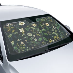 Botanical Car Sun Shade for a and Floral Look - Universal Fit for Sun Protection