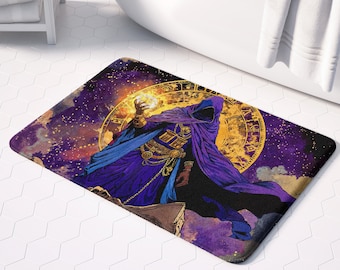 Tapis de bain céleste : décoration inspirée du zodiaque pour les amateurs de fantaisie, design nuit étoilée