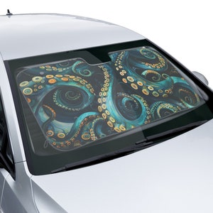 Octopus Sun Shade, Whimsical Car Sun Protector for Cute Accessory Lovers, UV Screen Blocker
