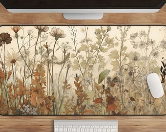 Floral Cottagecore Mousepad - Extended Nature Desk Mat