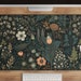 Dark Cottagecore Mat, Floral Desk Mat, Botanical Mouse Pad, Vintage Desk Mat, Wildflower Mousepad, Nature Desk Decor, Garden Desk Pad
