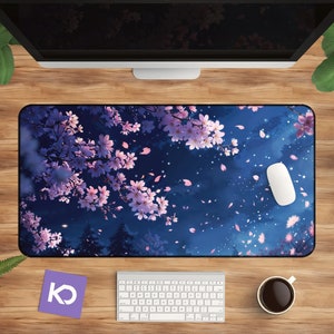 Sakura Mousepad | Enchanting Cherry Blossom Design for Gamers & Professionals, XL Pink Floral Mouse Pad