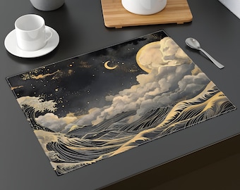 Japandi Placemat for Stylish Table Settings | Minimalist & Modern Mat, Perfect for Home Dining and Zen Decor