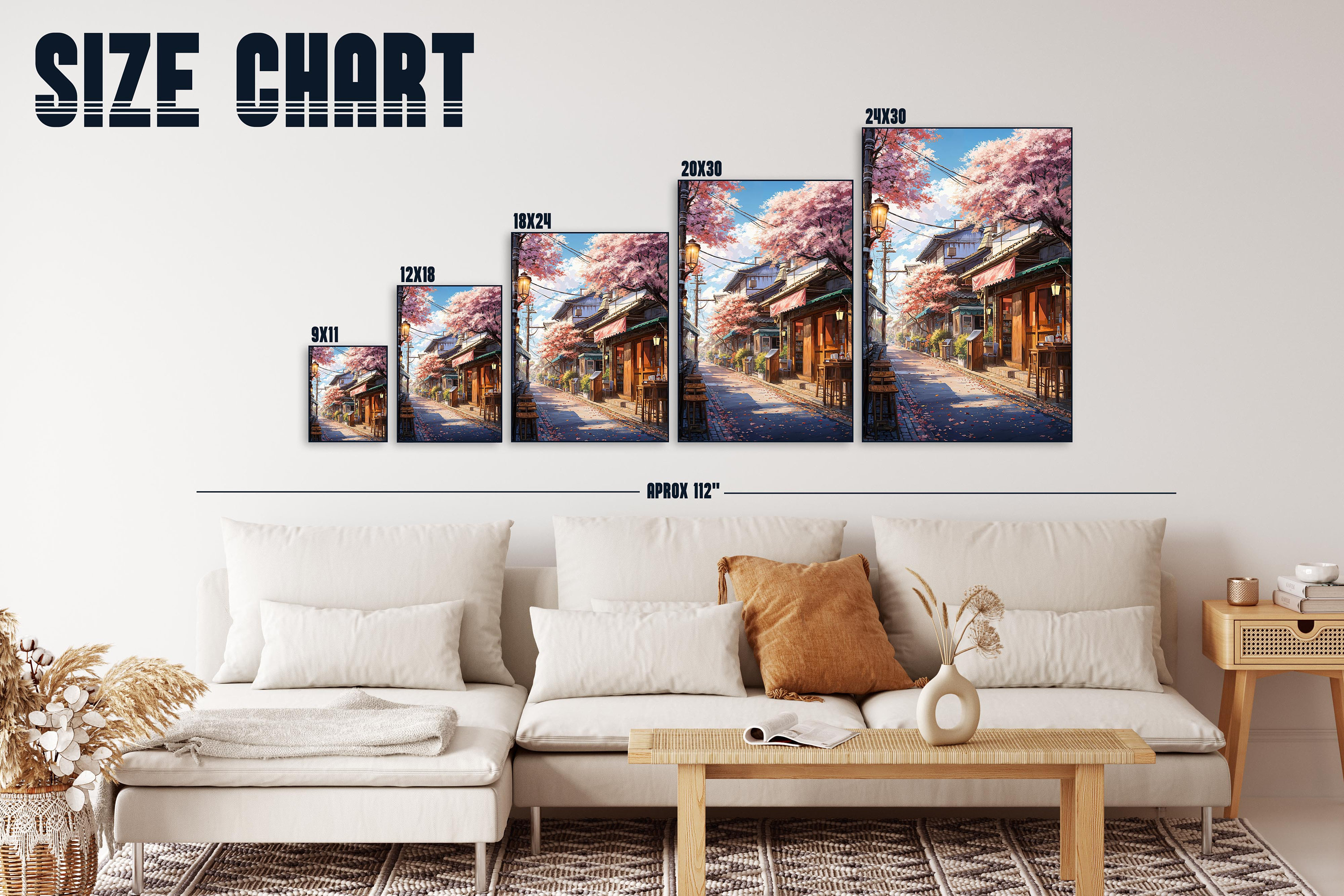 Sakura Cherry Blossom Poster - Relaxing Japanese Street Scene - Etsy