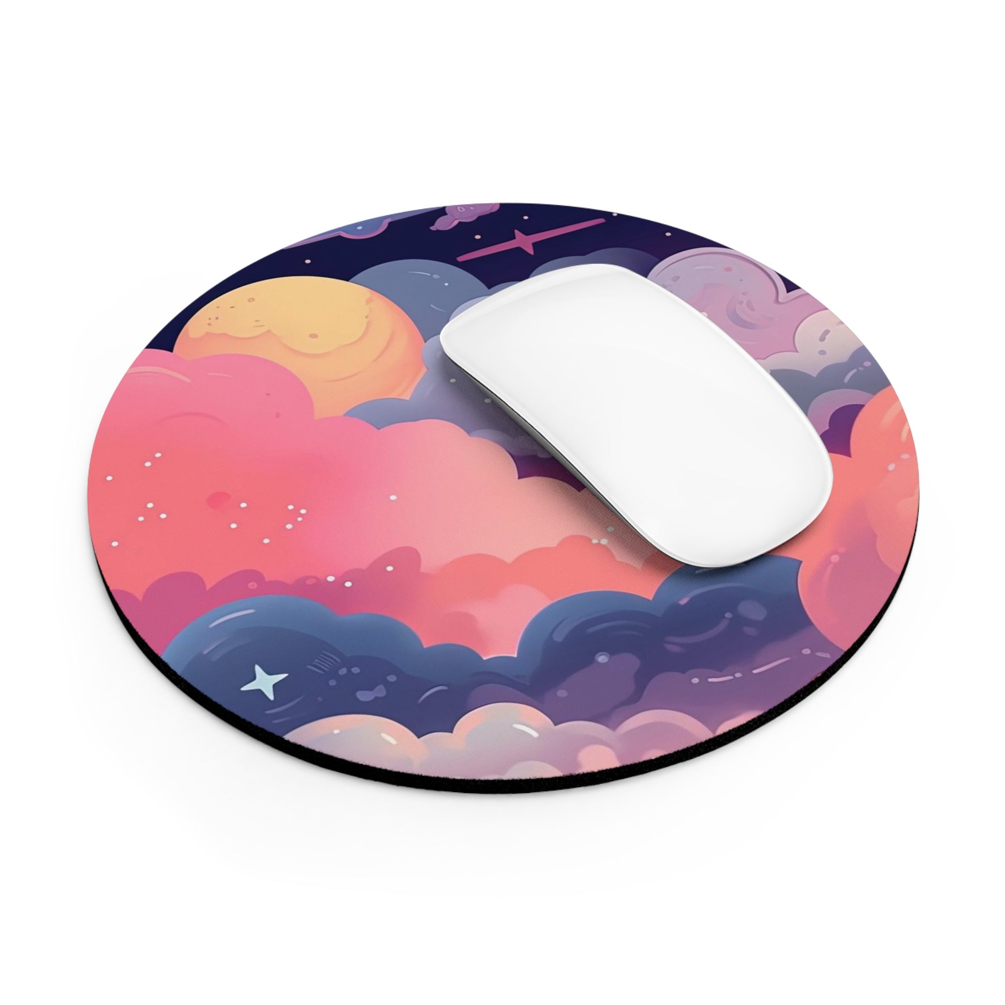 Alfombrilla De Escritorio De Anime Kawaii: Nubes Rosa Pastel, Alfombrilla Extragrande Para Ratón - México
