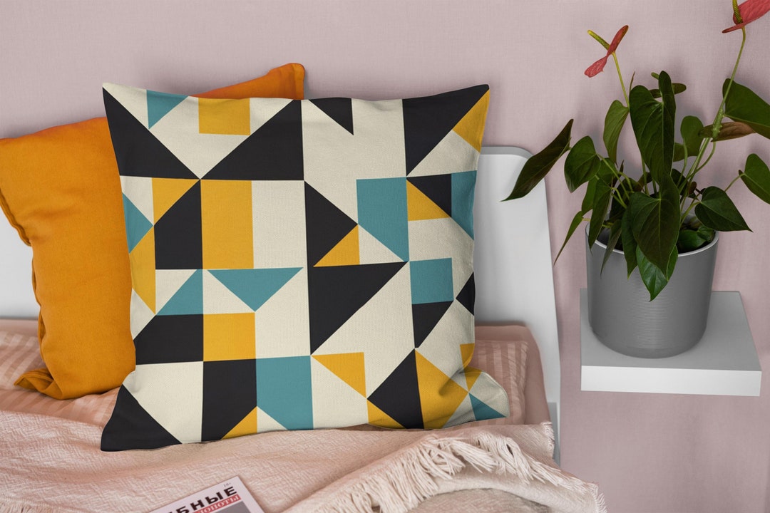 Picture Idea: Geometric Throw Pillow Scandinavian Modern Home Decor