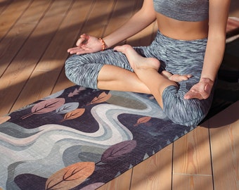 Autumn River Mat - Nature Art & Mountain Yoga Mat | Top Selling Non-Slip Yoga Mat | Best Fitness and Yoga Mat Bestseller | Yoga Gift