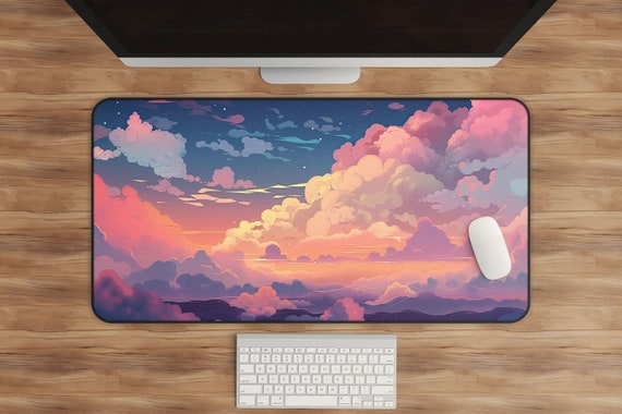 Anime Desk Mat Kawaii Clouds, Gaming Desk Mat, Large Mouse Pad, Cute Desk  Pad, Desk Accessories, Aesthetic, Cloud Mouse Pad, Extra Large 