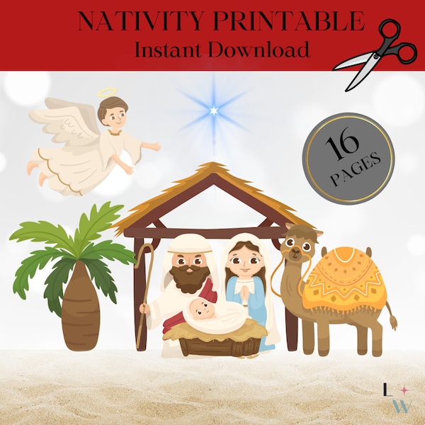 Nativity Scene Printable - Etsy