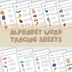 Alfabeto, Hojas de trabajo de rastreo, Aprender a escribir, Práctica de escritura a mano, Reconocimiento de letras, Recursos escolares, Preescolar, Educación en el hogar, Imprimible