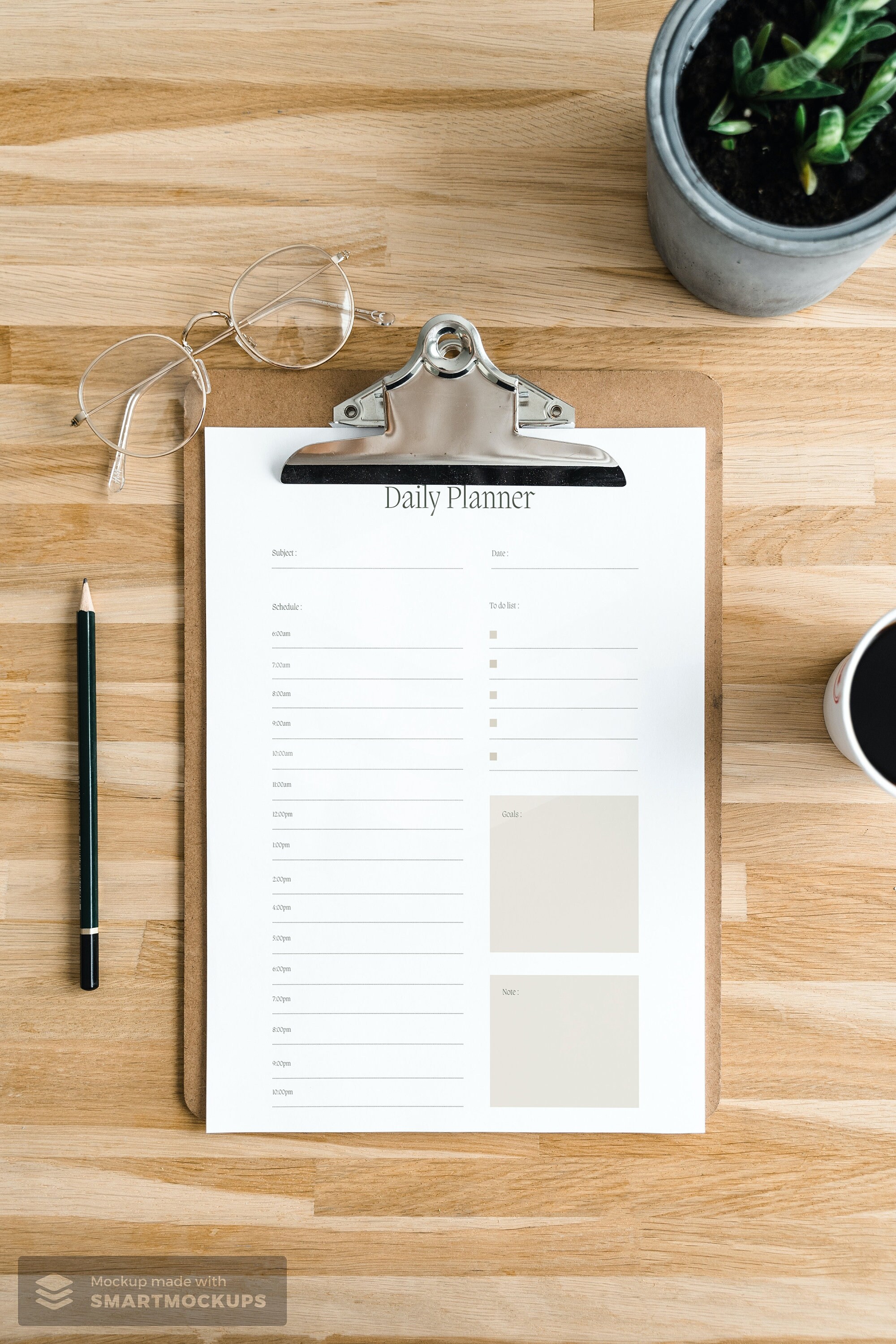 DAILY PLANNER WITH TO DO LIST visual data 6