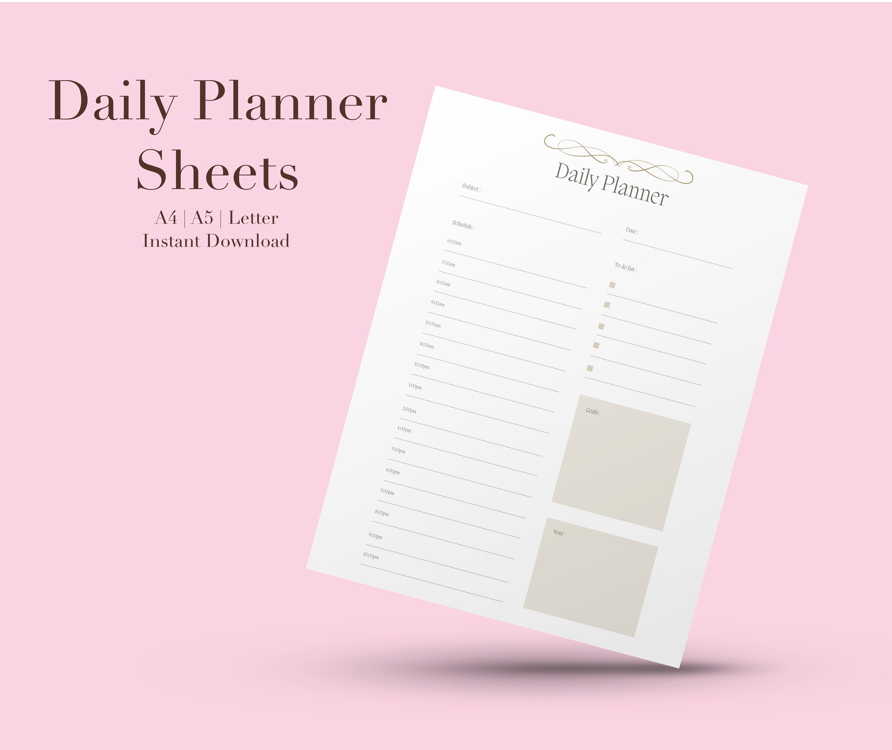 Digital Daily Planner, Daily To-do List, Daily Schedule, Goodnotes ...