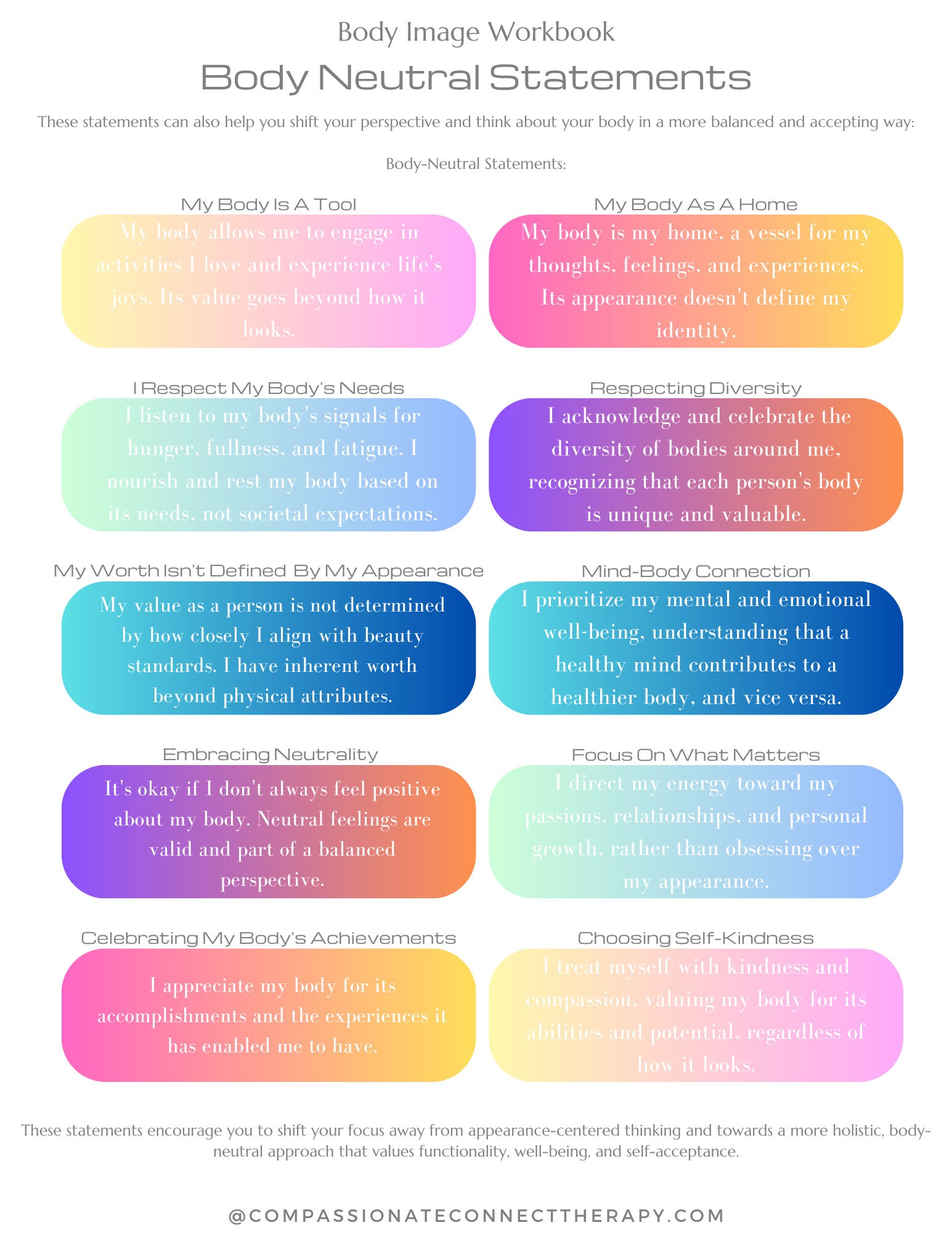 Self Acceptance Workbook:  Body Positive Practices - vy7afmi