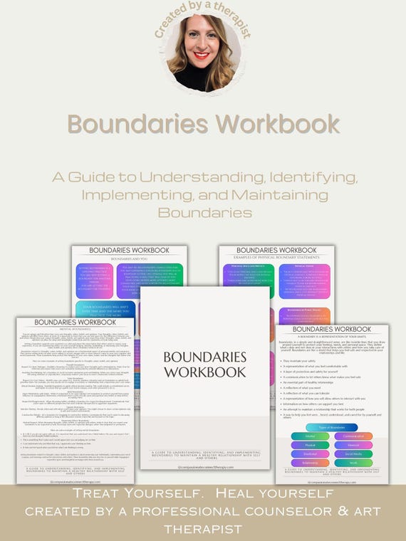 Boundaries Workbook | Self-Improvement, Healthy Relationships (Digital Download)