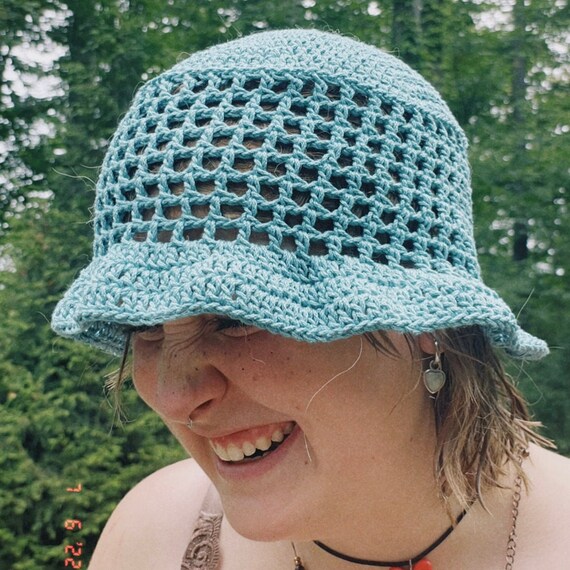 Mesh Crochet Bucket Hat